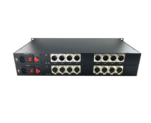 Китай 8-канальный форвардный XLR сбалансированный аудио-волоконный преобразователь, передает качественные аудиосигналы до 12,5 миль одномода поставщик