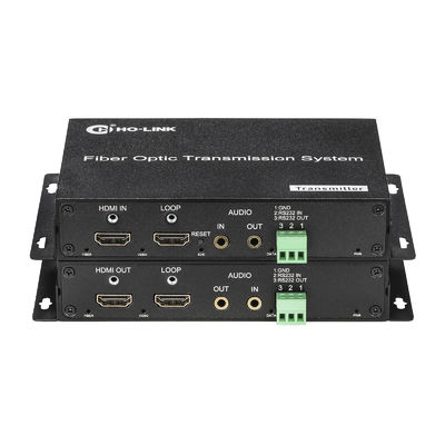 4K60Hz HD-MI видео в волоконный преобразователь с KVM, 3,5 мм аудио, RS485/RS232 данных поставщик