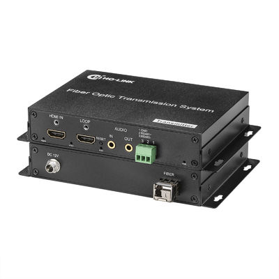 4K60Hz HD-MI видео в волоконный преобразователь с KVM, 3,5 мм аудио, RS485/RS232 данных поставщик