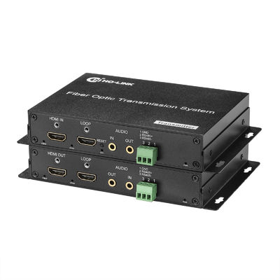4K60Hz HD-MI видео в волоконный преобразователь с KVM, 3,5 мм аудио, RS485/RS232 данных поставщик