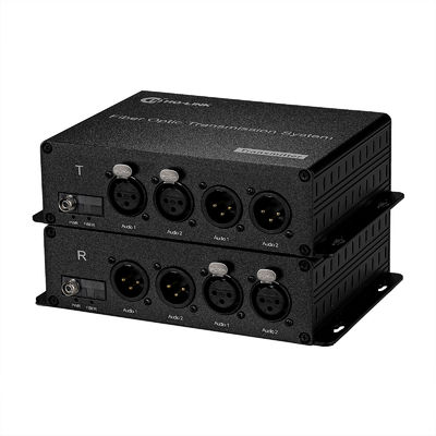 2 порта XLR сбалансированный аудиоканал двунаправленный по волоконному преобразователю Лучший аудио-FC-волоконный разъем поставщик