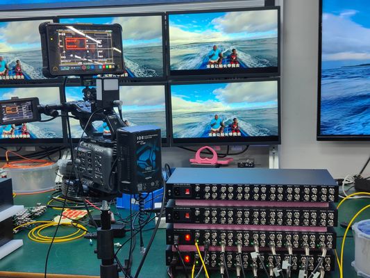 Конвертер из 12G SDI видео в волокно с 16 каналами и LC-коннектором для SMPTE и UHDTV поставщик