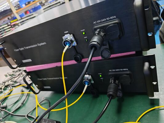 Система передачи видеоволокна 12G SDI с аудио XLR, сетью, CNlinko Dual LC Fiber Connector поставщик