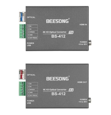 Новейший Mini 4K60 HDMI оптоволоконный преобразователь с данными RS232 поставщик