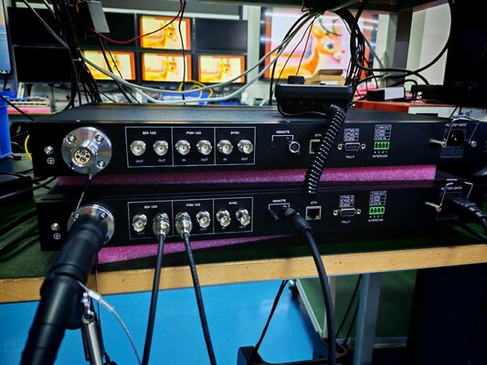 12G SDI Camera Fiber Adaptor With Ethernet, Intercom, Tally, Remote For Live Broadcasts поставщик
