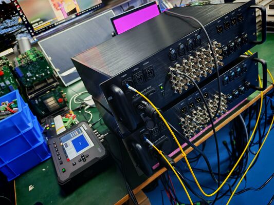 8CH Bidi 12G SDI видеоволоконная система передачи с XLR аудио, 10GB сети, Opticalcon Duo Fiber Connector поставщик