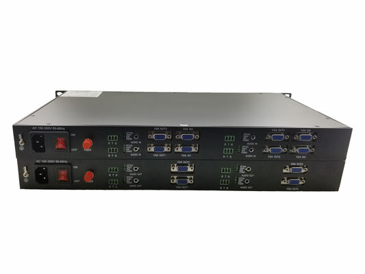 Преобразователь видео на волоконное излучение, 4 Chs VGA+4 Chs Forward Audio+4 Chs RS232 поставщик