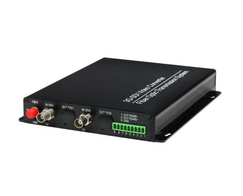 2 канала HD SDI на оптоволоконный преобразователь с встроенным аудио + 1 Ch Reverse RS485 Data Hd-sdi Video Transmitter поставщик