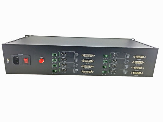 8-канальный некомпрессированный преобразователь DVI-видео в волоконное излучение + 8-канальный аудио RS232+ поставщик