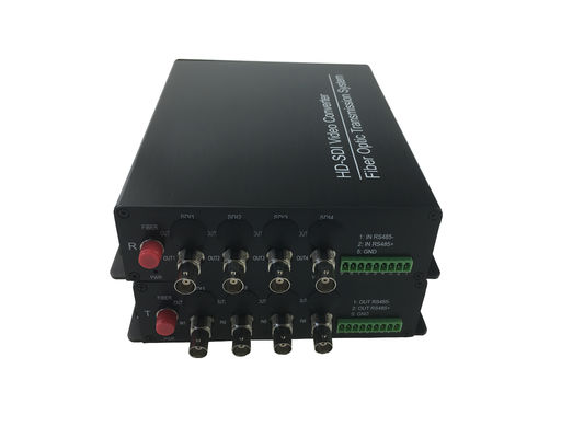 5VDC мощность4 каналы HD SDI на волоконный конвертер 1.485Gb / s Скорость передачи данных оптический волоконный передатчик поставщик