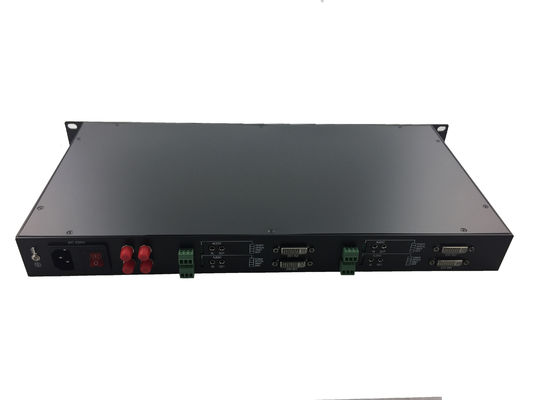 4-канальный ROHS DVI к волоконному преобразователю DVI передатчик и приемник с 4ch обратными данными поставщик