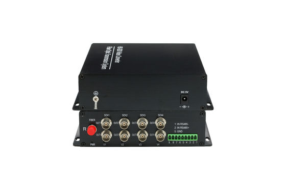4 х 1080P HD SDI волоконно-оптический видеоконвертер с HDCP совместимым 5V питанием оптический аудиопередатчик поставщик