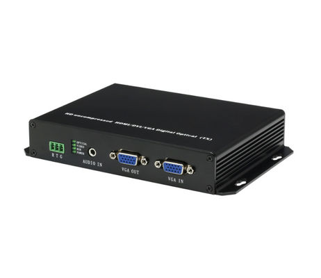 CE VGA к волоконному преобразователю аудио видео / VGA мультиплексер 1CH аудио + данные + волокнистый порт поставщик