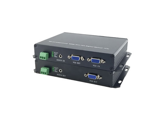 HD 2 канал VGA к оптическому преобразователю VGA видео аудио расширитель VGA волоконно-оптический передатчик и приемник поставщик