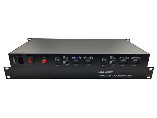 Изготовление Rack 2-канальный VGA 720/1080p видео аудио расширитель с данными VGA волоконно-оптический преобразователь поставщик
