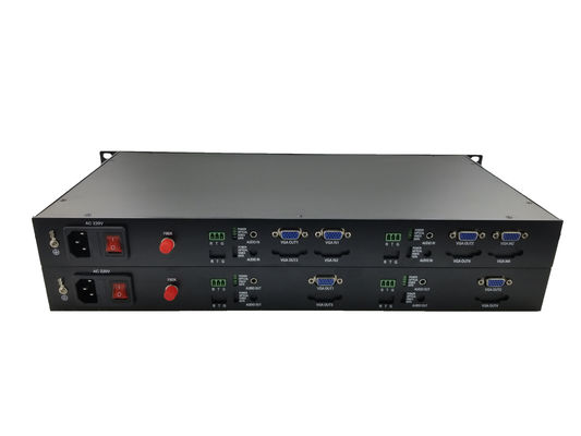 Изготовление Rack 2-канальный VGA 720/1080p видео аудио расширитель с данными VGA волоконно-оптический преобразователь поставщик