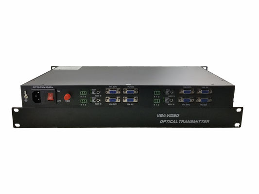 Изготовление стойки одноядерный 4-канальный VGA 720/1080p видео аудио расширитель с данными VGA оптоволоконный преобразователь поставщик