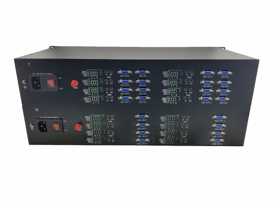 8 CH-реак 1080P/60Hz VGA оптоволоконный преобразователь /Несжатый на волоконное видео передача + данные,доступны OEM / ODM поставщик