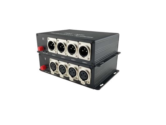 4-канальный форвардный XLR сбалансированный аудио-волоконный преобразователь, передает качественные аудиосигналы до 12,5 миль одномода поставщик