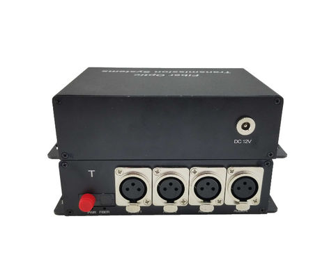 4-канальный форвардный XLR сбалансированный аудио-волоконный преобразователь, передает качественные аудиосигналы до 12,5 миль одномода поставщик
