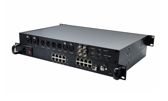 12G SDI передача видео с XLR аудио и Ethernet через одноволоконное для преобразования
