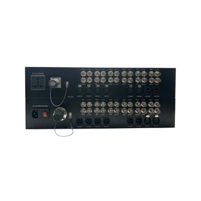 12 Channel 3G-SDI to Fiber Converter with 8CH XLR Audio, Lemo Connector, including Transmitter and Receiver